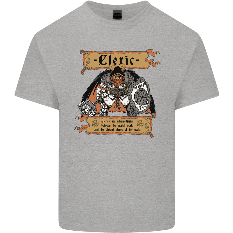 RPG Role Playing Games Cleric Dragons Kids T-Shirt Childrens Sports Grey