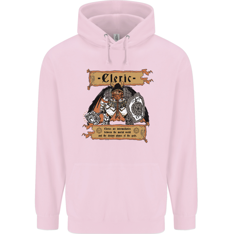 RPG Role Playing Games Cleric Dragons Mens 80% Cotton Hoodie Light Pink