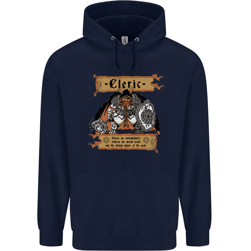 RPG Role Playing Games Cleric Dragons Mens 80% Cotton Hoodie Navy Blue