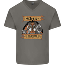RPG Role Playing Games Cleric Dragons Mens V-Neck Cotton T-Shirt Charcoal