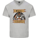 RPG Role Playing Games Cleric Dragons Mens V-Neck Cotton T-Shirt Sports Grey