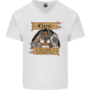 RPG Role Playing Games Cleric Dragons Mens V-Neck Cotton T-Shirt White