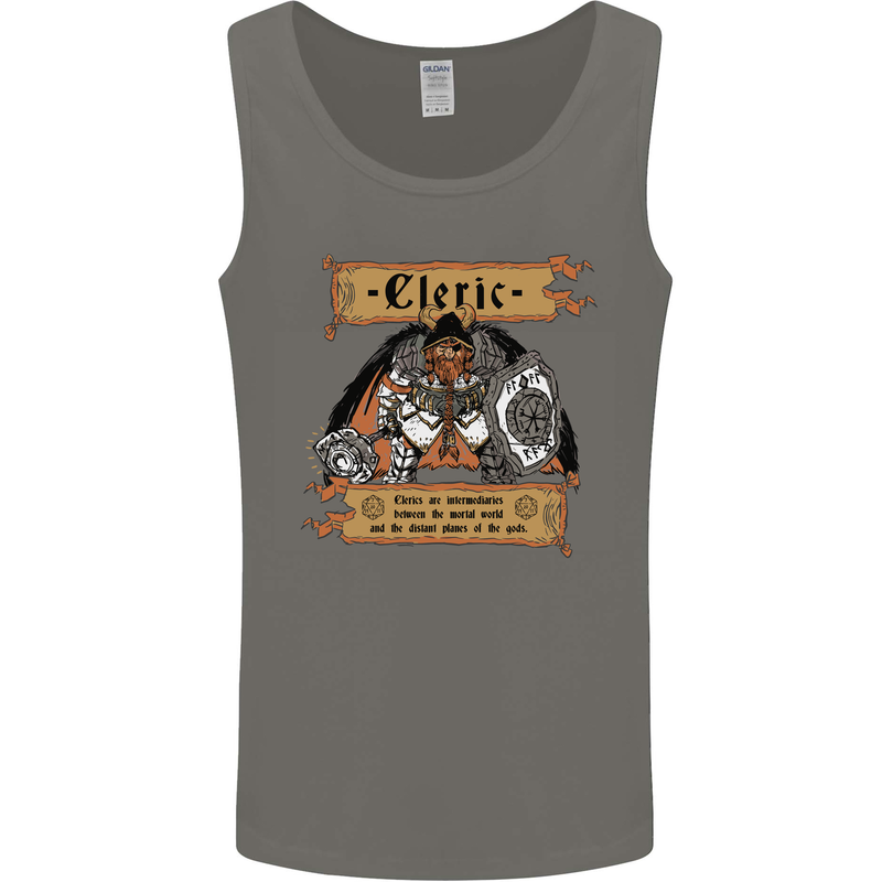 RPG Role Playing Games Cleric Dragons Mens Vest Tank Top Charcoal