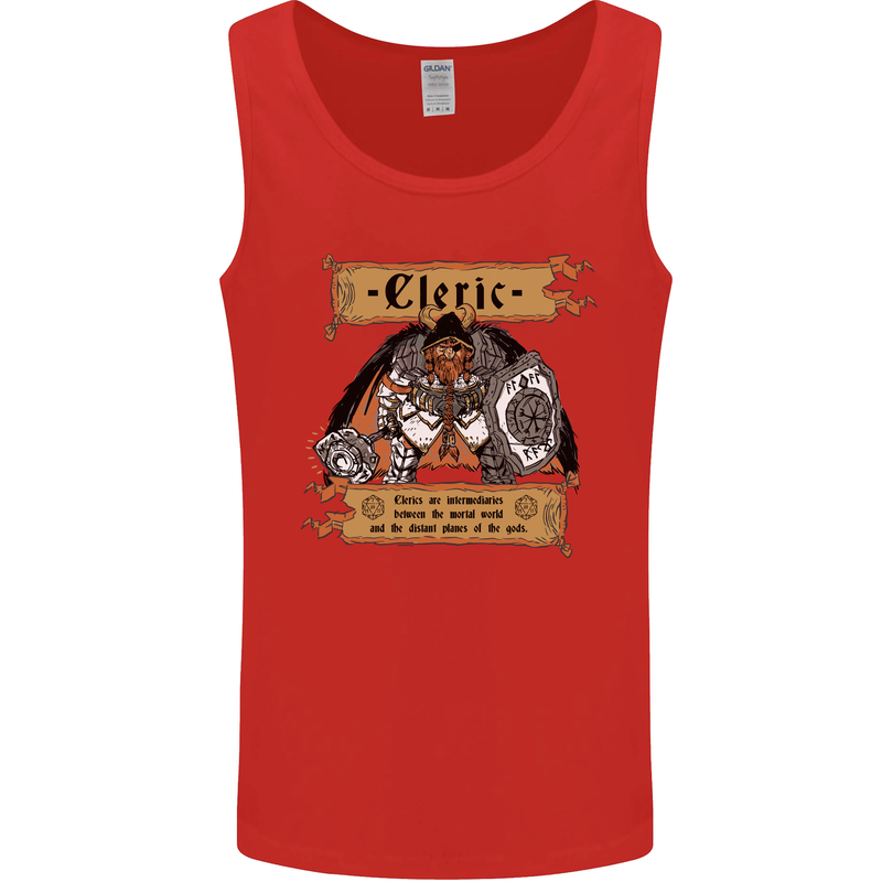 RPG Role Playing Games Cleric Dragons Mens Vest Tank Top Red