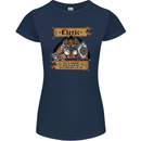RPG Role Playing Games Cleric Dragons Womens Petite Cut T-Shirt Navy Blue