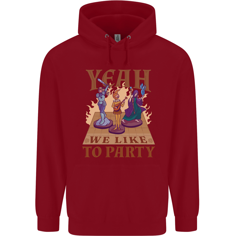 RPG Yeah We Like to Party Role Playing Game Childrens Kids Hoodie Red