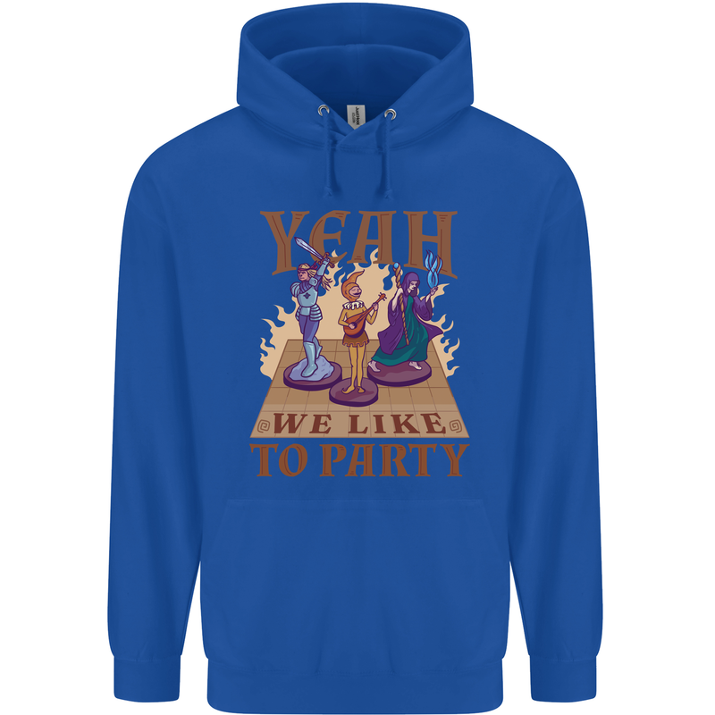 RPG Yeah We Like to Party Role Playing Game Childrens Kids Hoodie Royal Blue