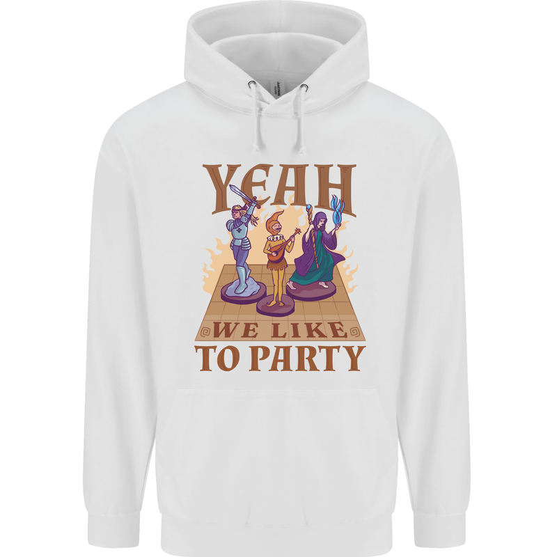 RPG Yeah We Like to Party Role Playing Game Childrens Kids Hoodie White