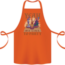 RPG Yeah We Like to Party Role Playing Game Cotton Apron 100% Organic Orange