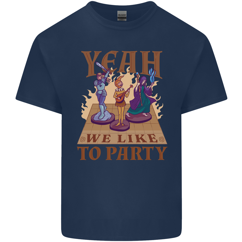 RPG Yeah We Like to Party Role Playing Game Kids T-Shirt Childrens Navy Blue