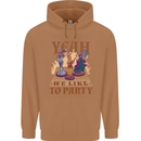 RPG Yeah We Like to Party Role Playing Game Mens 80% Cotton Hoodie Caramel Latte