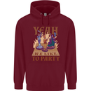 RPG Yeah We Like to Party Role Playing Game Mens 80% Cotton Hoodie Maroon