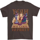 RPG Yeah We Like to Party Role Playing Game Mens T-Shirt Cotton Gildan Dark Chocolate