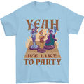 RPG Yeah We Like to Party Role Playing Game Mens T-Shirt Cotton Gildan Light Blue