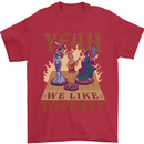 RPG Yeah We Like to Party Role Playing Game Mens T-Shirt Cotton Gildan Red