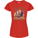 RPG Yeah We Like to Party Role Playing Game Womens Petite Cut T-Shirt Red