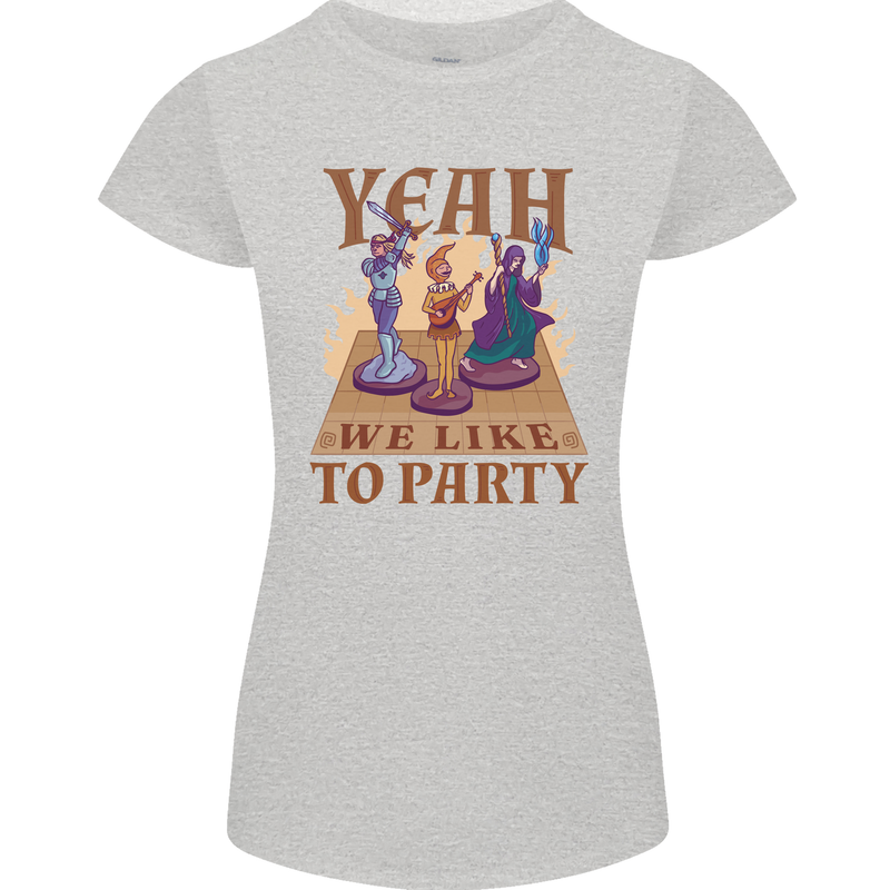 RPG Yeah We Like to Party Role Playing Game Womens Petite Cut T-Shirt Sports Grey