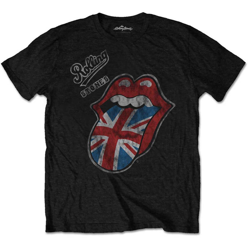the rolling stones vintage british tongue mens black music t-shirt iconic band tee