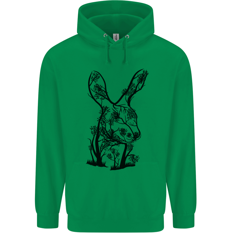 Rabbit Ecology Childrens Kids Hoodie Irish Green