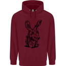 Rabbit Ecology Childrens Kids Hoodie Maroon