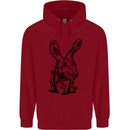 Rabbit Ecology Childrens Kids Hoodie Red