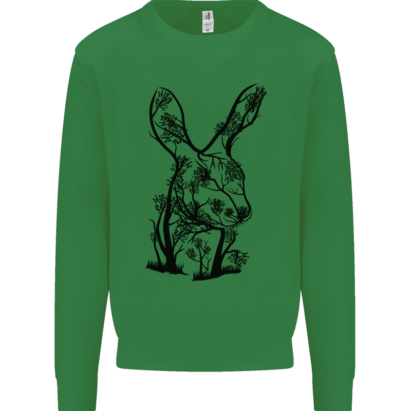 Rabbit Ecology Kids Sweatshirt Jumper Irish Green