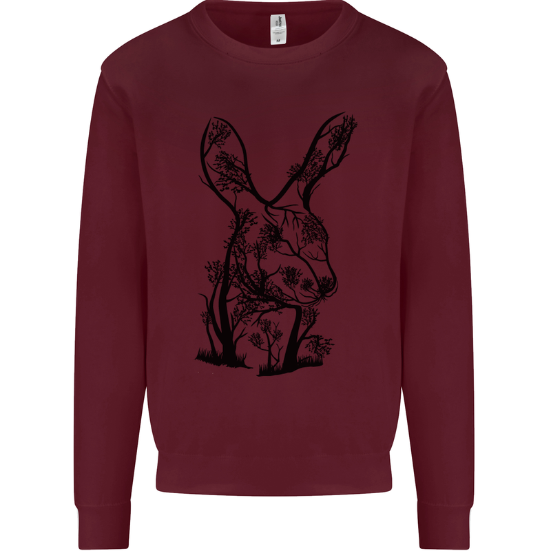 Rabbit Ecology Kids Sweatshirt Jumper Maroon