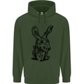 Rabbit Ecology Mens 80% Cotton Hoodie Forest Green