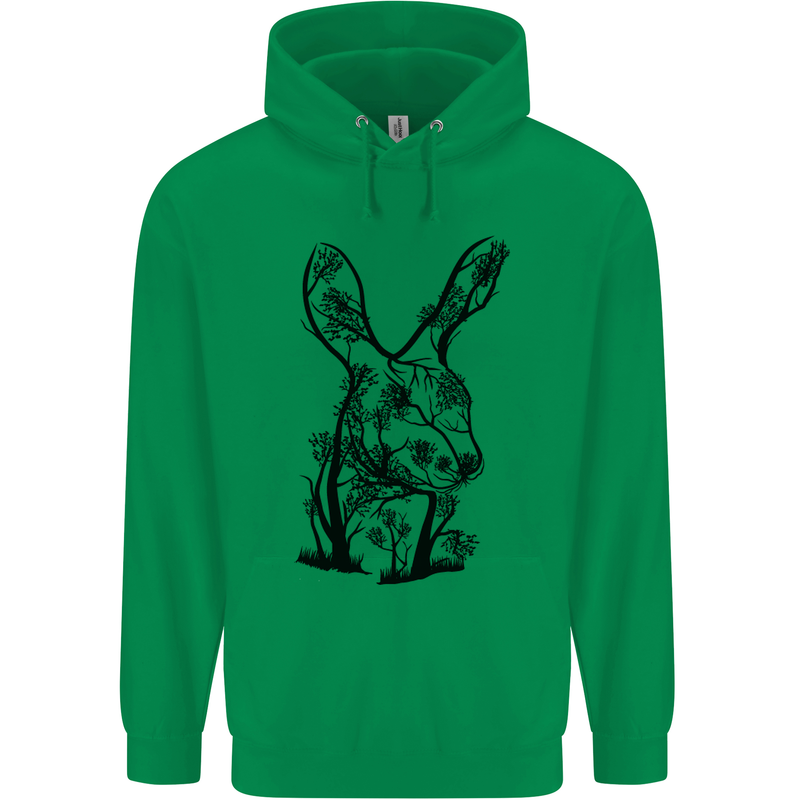 Rabbit Ecology Mens 80% Cotton Hoodie Irish Green