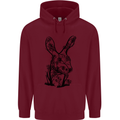 Rabbit Ecology Mens 80% Cotton Hoodie Maroon