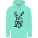 Rabbit Ecology Mens 80% Cotton Hoodie Peppermint