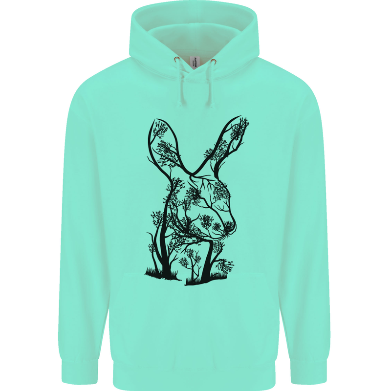 Rabbit Ecology Mens 80% Cotton Hoodie Peppermint