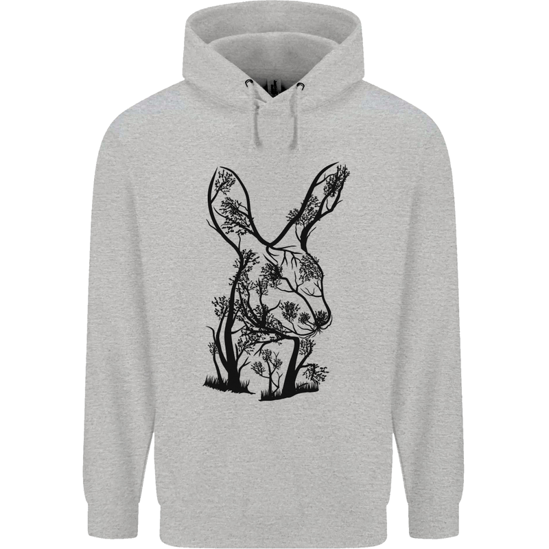 Rabbit Ecology Mens 80% Cotton Hoodie Sports Grey