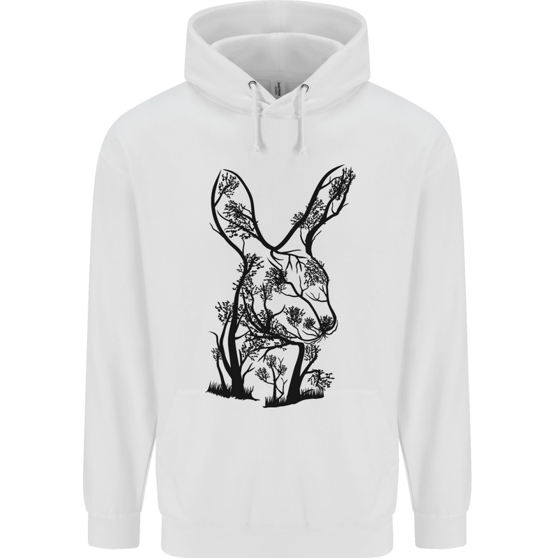 Rabbit Ecology Mens 80% Cotton Hoodie White
