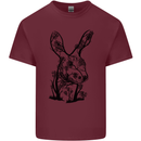 Rabbit Ecology Mens Cotton T-Shirt Tee Top Maroon