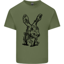 Rabbit Ecology Mens Cotton T-Shirt Tee Top Military Green