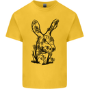 Rabbit Ecology Mens Cotton T-Shirt Tee Top Yellow