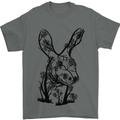 Rabbit Ecology Mens T-Shirt Cotton Gildan Charcoal