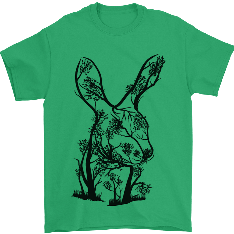 Rabbit Ecology Mens T-Shirt Cotton Gildan Irish Green