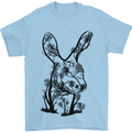 Rabbit Ecology Mens T-Shirt Cotton Gildan Light Blue