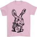 Rabbit Ecology Mens T-Shirt Cotton Gildan Light Pink