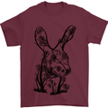 Rabbit Ecology Mens T-Shirt Cotton Gildan Maroon