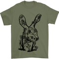 Rabbit Ecology Mens T-Shirt Cotton Gildan Military Green