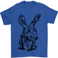 Rabbit Ecology Mens T-Shirt Cotton Gildan Royal Blue