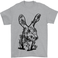 Rabbit Ecology Mens T-Shirt Cotton Gildan Sports Grey
