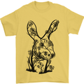 Rabbit Ecology Mens T-Shirt Cotton Gildan Yellow