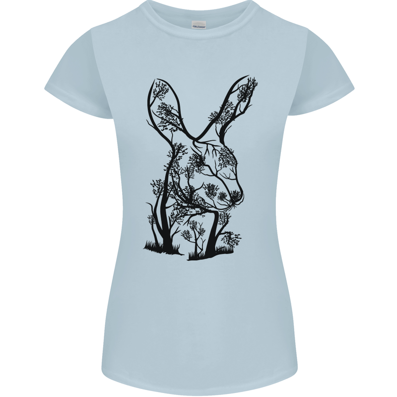 Rabbit Ecology Womens Petite Cut T-Shirt Light Blue