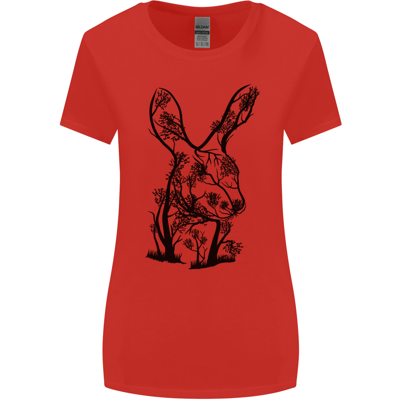 Rabbit Ecology Womens Wider Cut T-Shirt Red