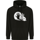 Rabbit Hand Shadow Funny Silhouette Childrens Kids Hoodie Black