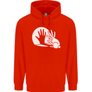 Rabbit Hand Shadow Funny Silhouette Childrens Kids Hoodie Bright Red